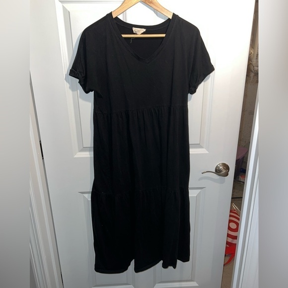 DressUp Make The Call Tiered Midi Dress Black Size XL - Picture 4 of 5